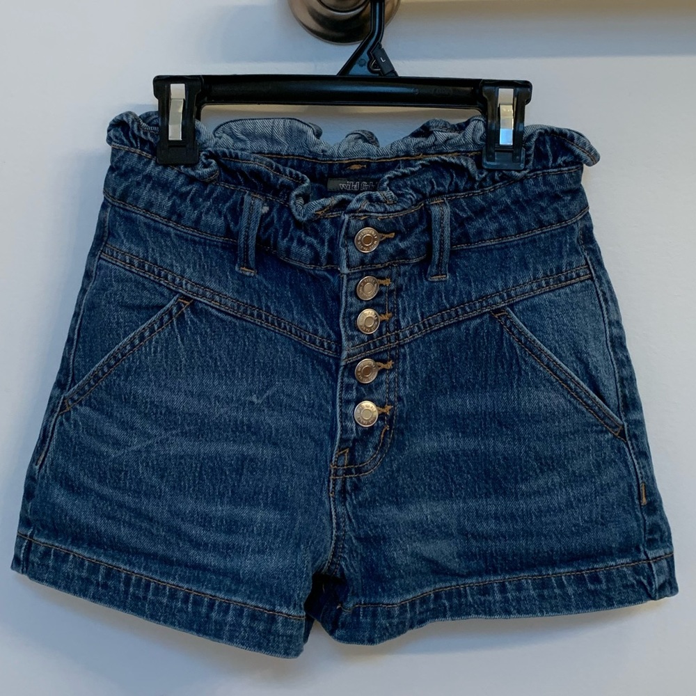 Paper Bag Jean Shorts